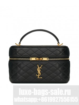 Saint Laurent Gaby Mini Vanity Bag In Lambskin Black
