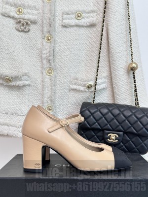 Chanel Women's Mary Jane 7cm Pump 2023 Beige