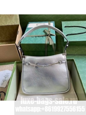 GUCCI JACKIE SMALL SHOULDER BAG 764191 Silver