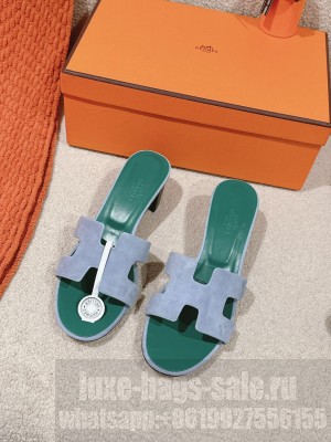 Hermes Heel 5cm Oasis Slipper Sandals 013