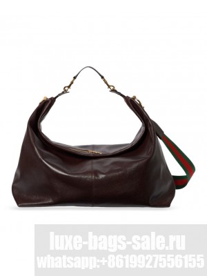 Gucci Brera Series Large Crossbody Bag 864485 Dark Coffee