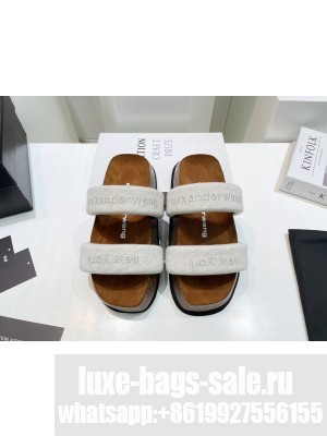 Alexander Wang Platform Wedge Slide Sandals 2022 Collection,White