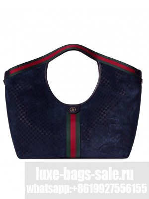 Gucci Giglio Large Tote Bag 853971 Dark Blue