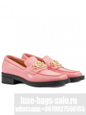 Gucci Women's Loafer With Interlocking G 701791 Pink