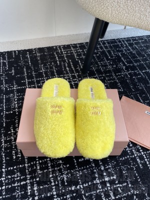Miu Miu Shearling Flat Mule 06