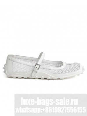 Hermes Women's Kichu Ballet Flat White
