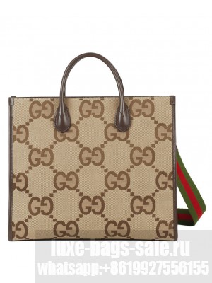 Gucci Tote bag with jumbo GG 678839 Dark Coffee