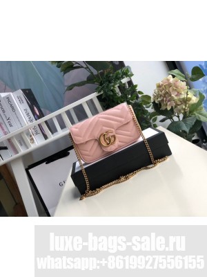 Gucci Mini Marmont Shoulder Bag 16cm 476433 Calfskin Leather Spring/Summer 2020 Collection, Pink
