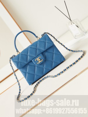 Chanel FLAP BAG WITH TOP HANDLE AS4711 BLUE
