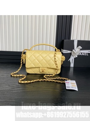 Chanel FLAP BAG WITH TOP HANDLE AS5317 yellow