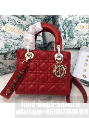 Dior MY ABCDior Medium Bag in Cannage Leather Red 2019 Collection