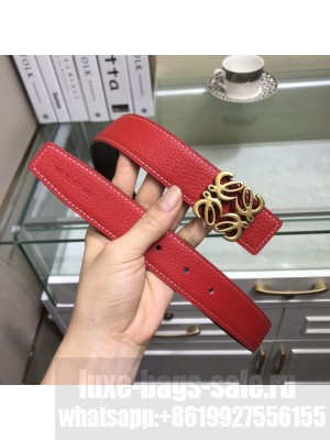 Loewe Width 32mm Leather Belt With Anagram Buckle 024