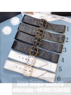 Chanel Lambskin Belt 50mm with Framed Buckle  2021 Collection