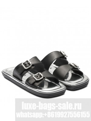 Prada Women's Leather Sandals Black
