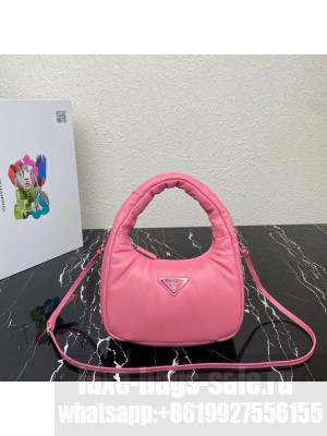 Prada Soft padded nappa leather mini-bag 1BA384 pink