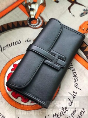 Hermes Jige Elan 29 Swift Clutch Bag black