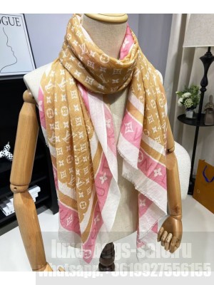 Louis Vuitton Women's Monogram Infinity Scarf Pink