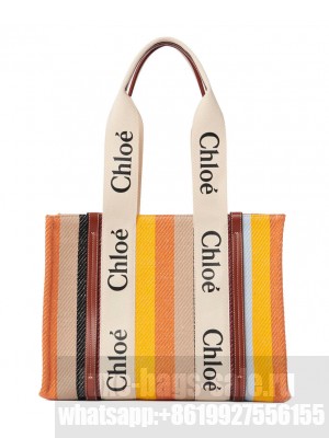 Chloe Medium Woody Tote Bag Mauve