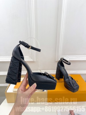 Louis Vuitton Shake 12cm Platform Pump in Calfskin Black 2024