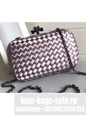 Bottega Veneta Intrecciato Chain Knot Clutch Bag Lilac 