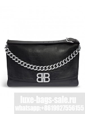Balenciaga BB Soft Large Flap Bag Black