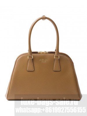 Prada Medium Saffiano Leather Bag 1BG537 Coffee