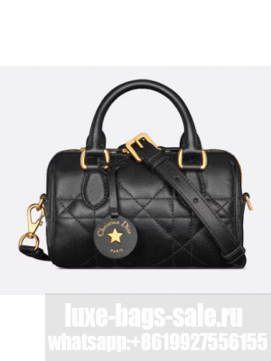 Dior Groove 16 Mini Bag Black Macrocannage Calfskin S4000UB