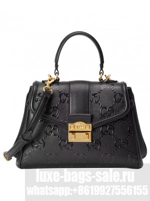 Gucci Small GG Top Handle Bag 675791 Black