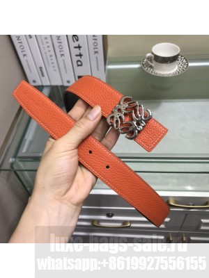 Loewe Width 32mm Leather Belt With Anagram Buckle 023