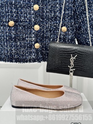 Loewe Toy ballerina in suede and allover rhinestones Pink