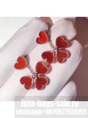 Van Cleef & Arpels Hearts Earrings Red 04 2020 Collection