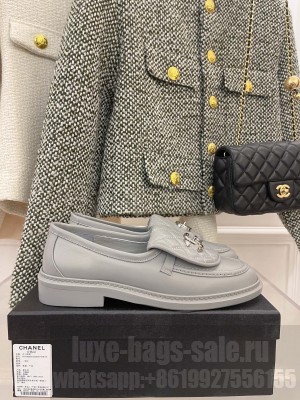 Chanel 3cm Quilting CC Loafers G36646 Gray Spring 2022 Collection