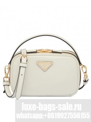 Prada Odette Leather Mini-bag 1BH203 Cream