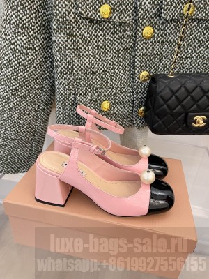 Miu Miu patent leather With pearls  pumps Pink