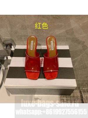 Aquazzuea 8.5cm Crystal heel TUP Red Mule 2022 Collection