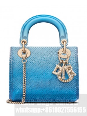 Christian Dior Mini Lady Dior Bag Blue