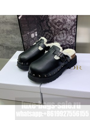 Dior DIORQUAKE CLOG Black Calfskin