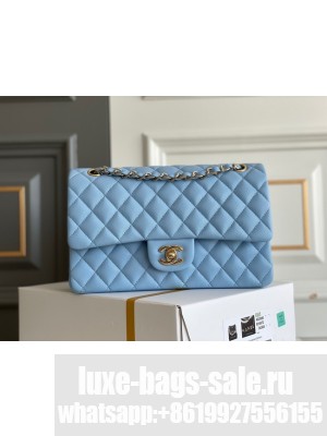 CHANEL CLASSIC 11.12 HANDBAG AS01112 BLUE&GOLD Metal