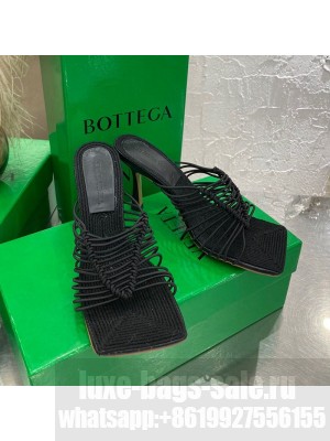 Bottega Veneta Stretch Strap Heel Sandals 9cm Black  2021 Collection