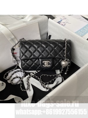 Chane1 AS1787 Mini Flap Bag black