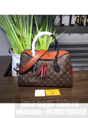 Louis Vuitton Tuileries 35cm Bag Monogram Canvas Tricolor Cowhide Fall/Winter 2017 Collection M41456, Caramel