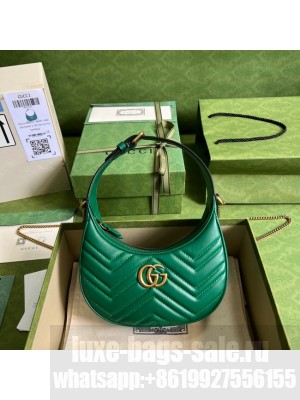 Gucci GG Marmont half-moon-shaped mini bag 699514 green