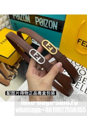 Fendi Women's Belt 20mm with loop and Fendi O’Lock stud buckle 2021 Collection 010