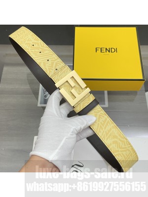 Fendi 38mm Eversible Belt FF buckle with stud closure 2021 Collection 019