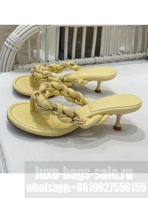 Bottega Veneta Dot Entwined Thong Sandals Yellow  2021 Collection