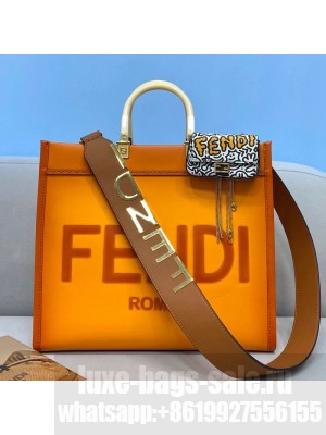 Fendi Sunshine Gradient Leather Medium Shopper Bag Bag Orange  2021 Collection