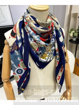 Louis Vuitton Women's Boutique Bookcase Scarf Blue