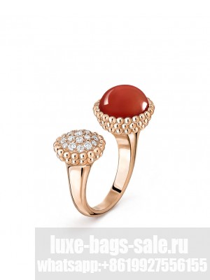 Van Cleef & Arpels Perlee couleurs Between The Finger Ring Red