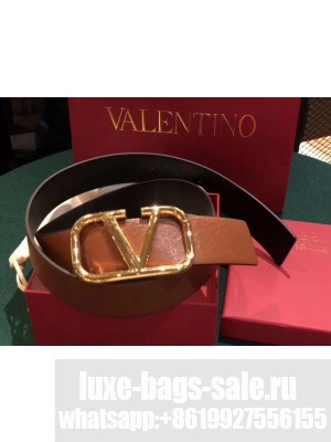 valentino 4cm vlogo belt camel/black