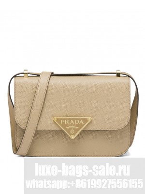 Prada Saffiano Leather Shoulder Bag Apricot
